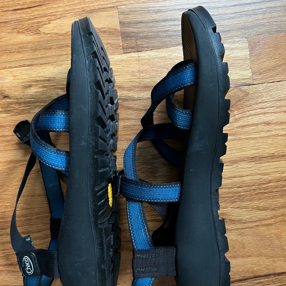 Vintage Chaco Z2 Terreno blue hiking/white water sandals men’s 11Med, USA! - Picture 4 of 15